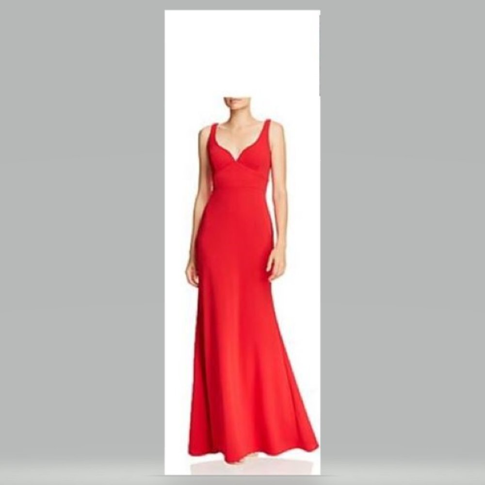NWT Aqua Scuba Crepe Gown Red size 4